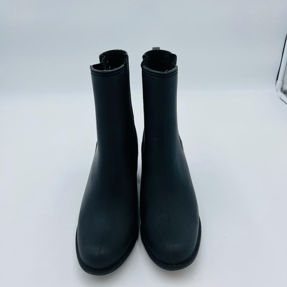 Jeffrey Campbell Havana Last Matte Black Heeled Waterpoof Rainboots - Picture 2 of 7
